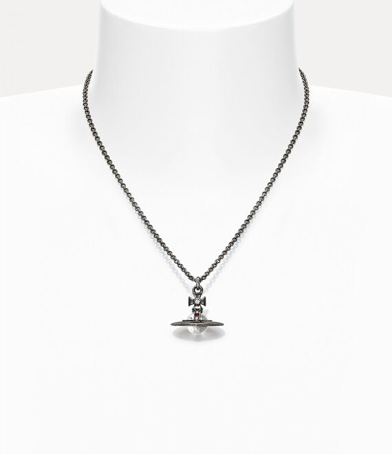 Vivienne Westwood New Tiny Orb Pendant in Ruthenium